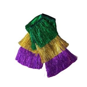 Festive Green, Gold, and Purple Hosiery